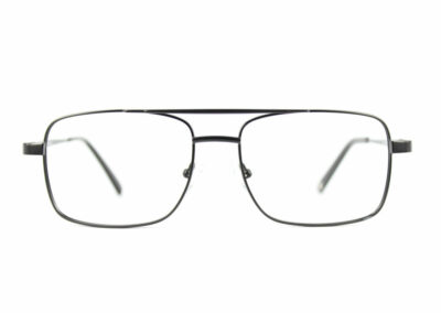 Romano metal glasses frames in black | Mr Foureyes prescription glasses online